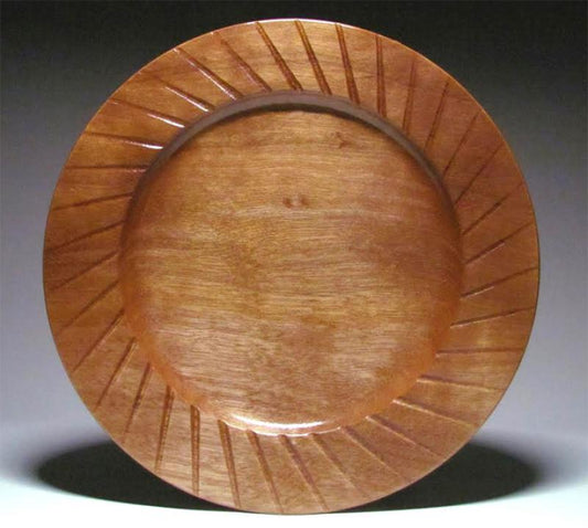 Fluted Rim Makore Platter