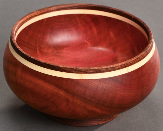 Pink Ivory, Birch, and Bolivian Rosewood Bowl