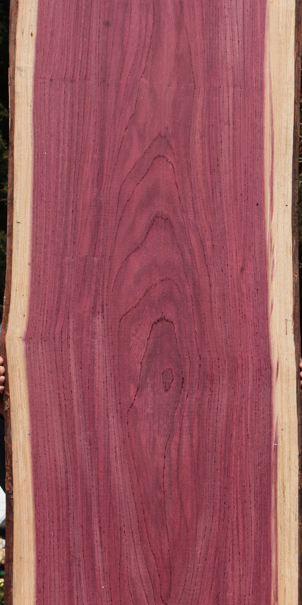 Figured Purpleheart Live Edge Lumber