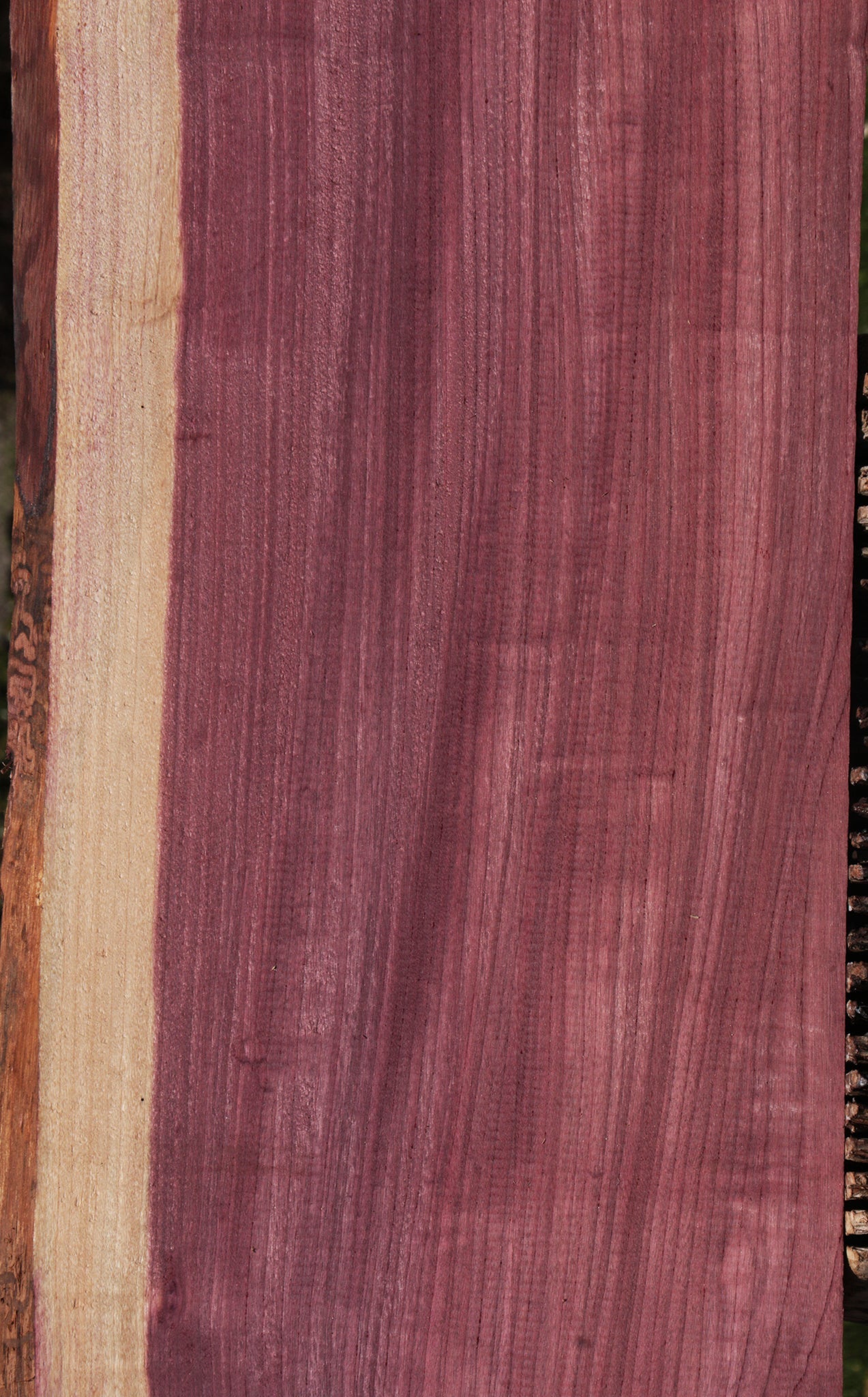 Figured Purpleheart Live Edge Lumber