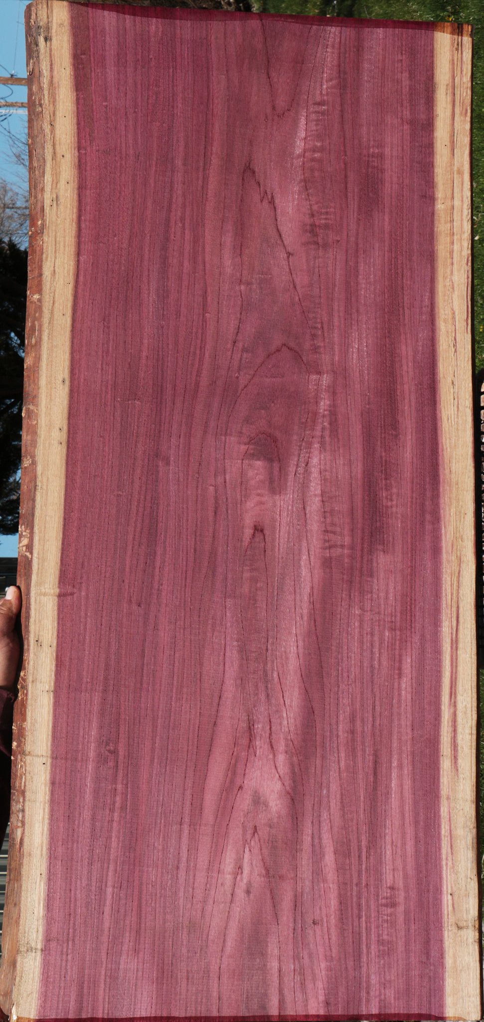 Figured Purpleheart Live Edge Lumber