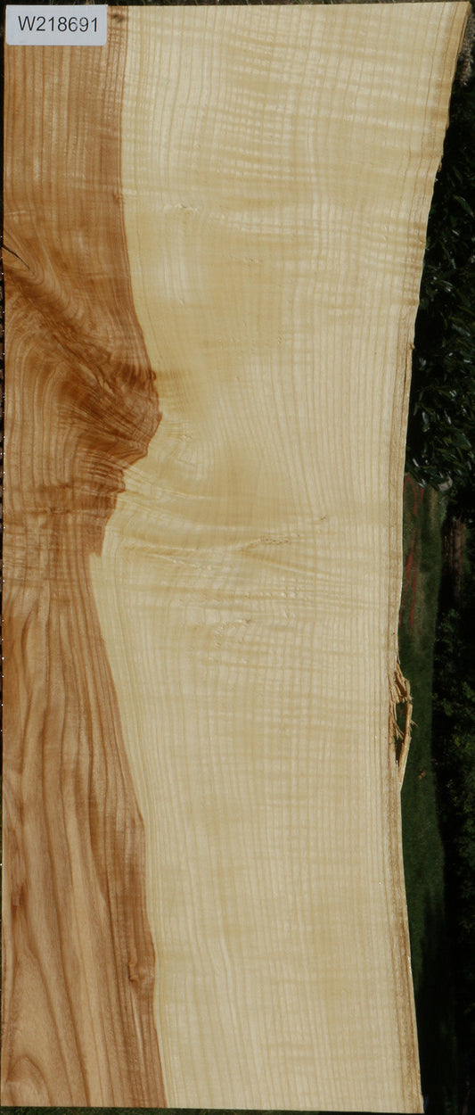 Extra Fancy Fiddleback French Ash Live Edge Lumber