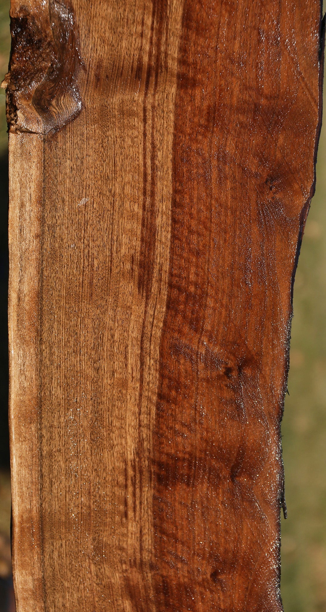 Figured Claro Walnut Live Edge Slab