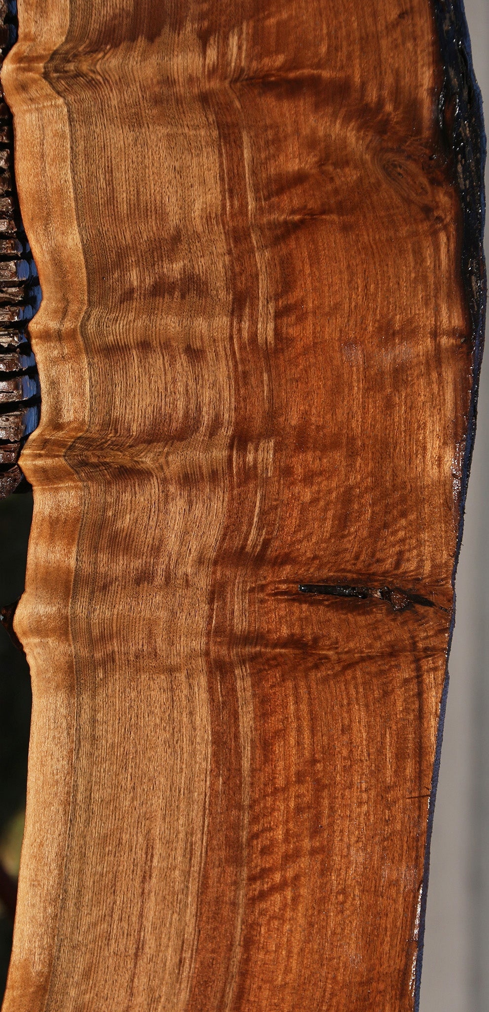 Figured Claro Walnut Live Edge Slab