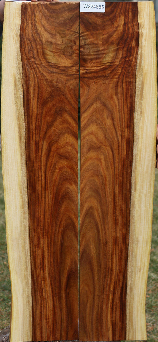 Figured East Indian Rosewood Live Edge Bookmatched Lumber